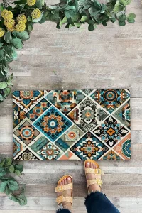 Valerine Life Mozaik Desenli Hoş Geldiniz Kapı Önü Paspası 45x70cm