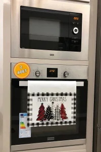 Valerine Life Merry Christmas Mutfak Kurulama Fırın Beyaz El Havlusu %100 Pamuklu 35x50cm 2 Adet