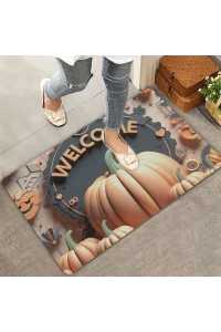 Valerine Life Turuncu Bal Kabağı Welcome Kapı Önü Paspası 45x70cm