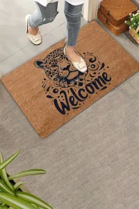 Valerine Life Vahşi Zarafet Jaugar Welcome Kapı Önü Paspası 45x70cm