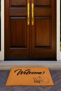 Valerine Life Velür Coco Dokulu Welcome Hoş Geldiniz Kapı Önü Dış Mekan Paspası 45x70cm 27YCM260107