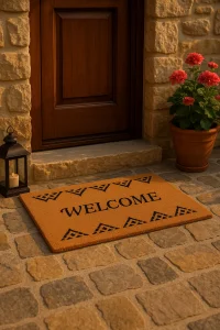 Valerine Life Velür Coco Dokulu Welcome Hoş Geldiniz Kapı Önü Dış Mekan Paspası 45x70cm 27YCM260108