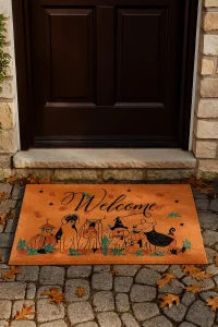 Valerine Life Velür Coco Dokulu Welcome Hoş Geldiniz Kapı Önü Dış Mekan Paspası 45x70cm 27YCM260110