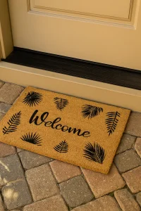 Valerine Life Velür Coco Dokulu Welcome Hoş Geldiniz Kapı Önü Dış Mekan Paspası 45x70cm 27YCM260114