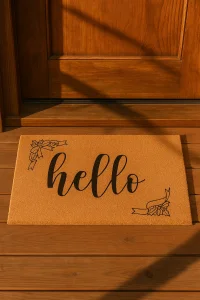 Valerine Life Velür Coco Dokulu Welcome Hoş Geldiniz Kapı Önü Dış Mekan Paspası 45x70cm 27YCM260118