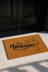 Valerine Life Velür Coco Dokulu Welcome Hoş Geldiniz Kapı Önü Dış Mekan Paspası 45x70cm 27YCM260122