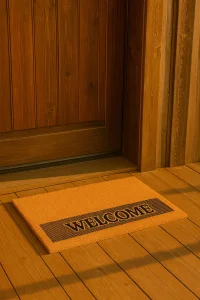 Valerine Life Velür Coco Dokulu Welcome Hoş Geldiniz Kapı Önü Dış Mekan Paspası 45x70cm 27YCM260124