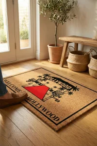 Valerine Life Velür Doku Coco Görünüm Hollywoodlu Balkon Bahçe Dış Kapı Önü Paspası 45x70cm Kaymaz