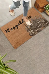 Valerine Life Viyola ve Baterili Hoş Geldiniz Kapı Önü Paspası 45x70cm