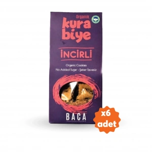 Organik Keçiboynuzlu İncirli Kurabiye Atıştırmalık Paketi 6 Adet
