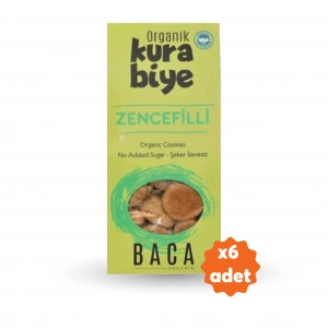 Organik Zencefilli Kurabiye Atıştırmalık Paketi 6 Adet