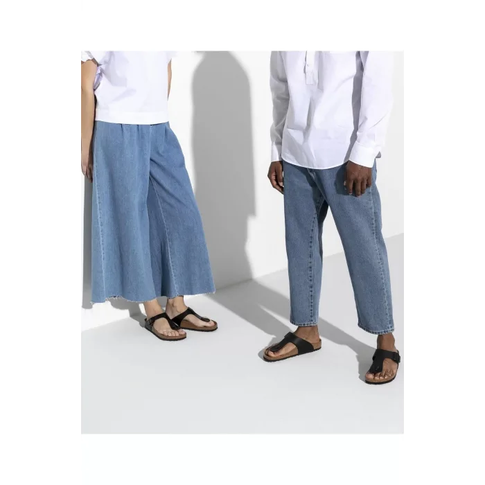 Gizeh Birko Flor Parmak Arası Unisex Geniş Kalıp Siyah Terlik