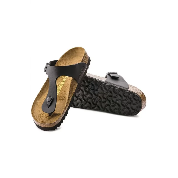 Gizeh Birko Flor Parmak Arası Unisex Geniş Kalıp Siyah Terlik