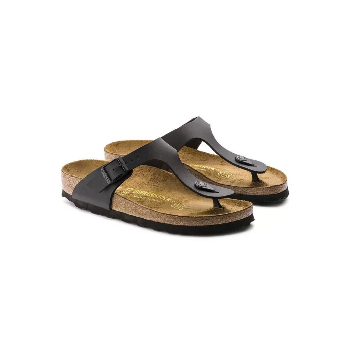 Gizeh Birko Flor Parmak Arası Unisex Geniş Kalıp Siyah Terlik