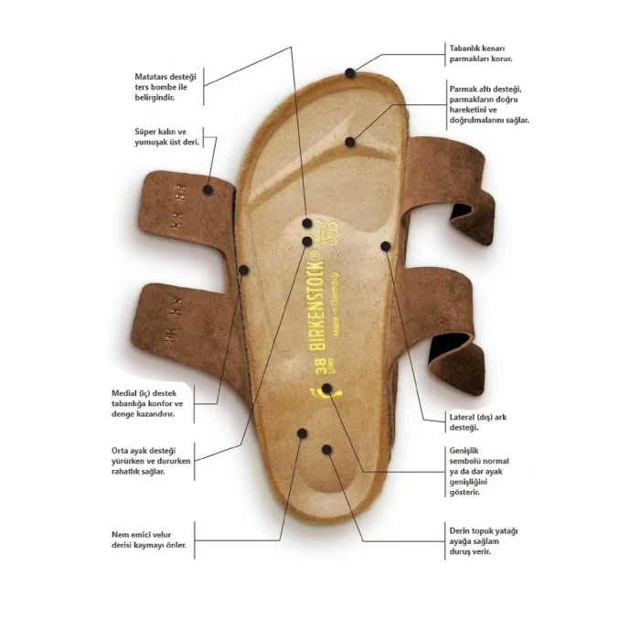 Gizeh Birko Flor Parmak Arası Unisex Geniş Kalıp Siyah Terlik