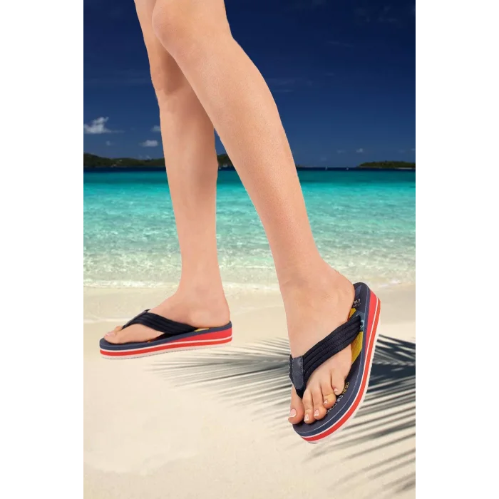 Kadın Eva Yüksek Tabanlı Tesktil Kolonlu Ultra Hafif Parmak Arası Plaj Terliği 45013