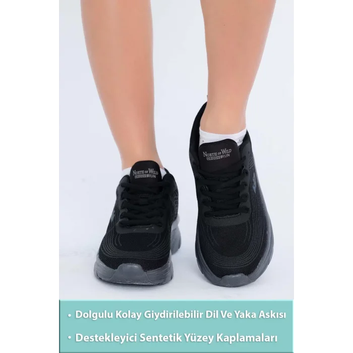 Supermark North Of Wild Rio Anorak Ultra Comfort Kadın Günlük & Koşu Siyah Spor Ayakkabı 45006