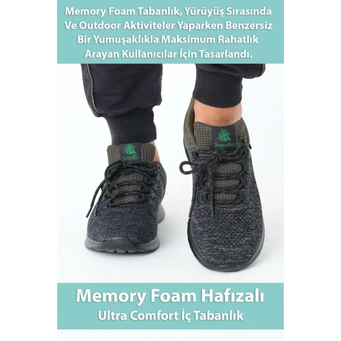 Supermark North Of Wild Mustang Tekstil Ultra Comfort Memory Foam Phylon Erkek Spor Ayakkabı 45003