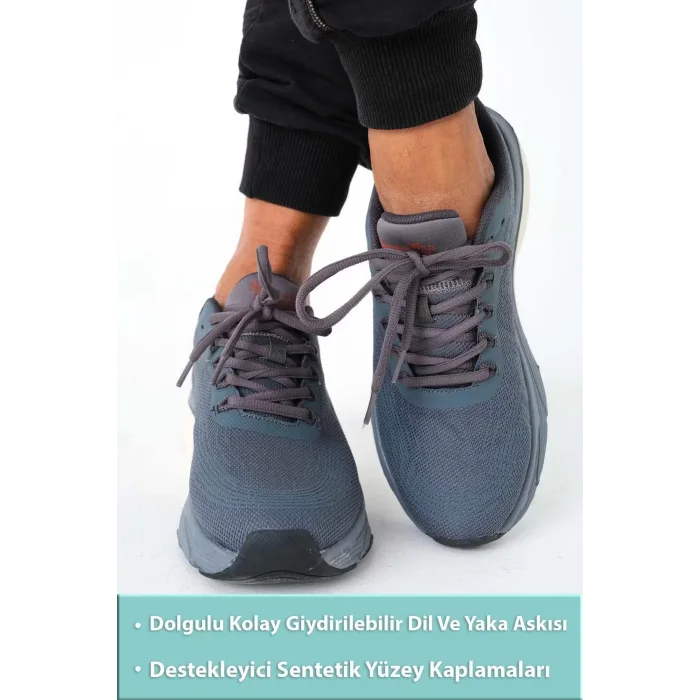 Supermark North Of Wild Rio Anorak Ultra Comfort Hafızalı Tabanlı Füme Erkek Spor Ayakkabı 45005