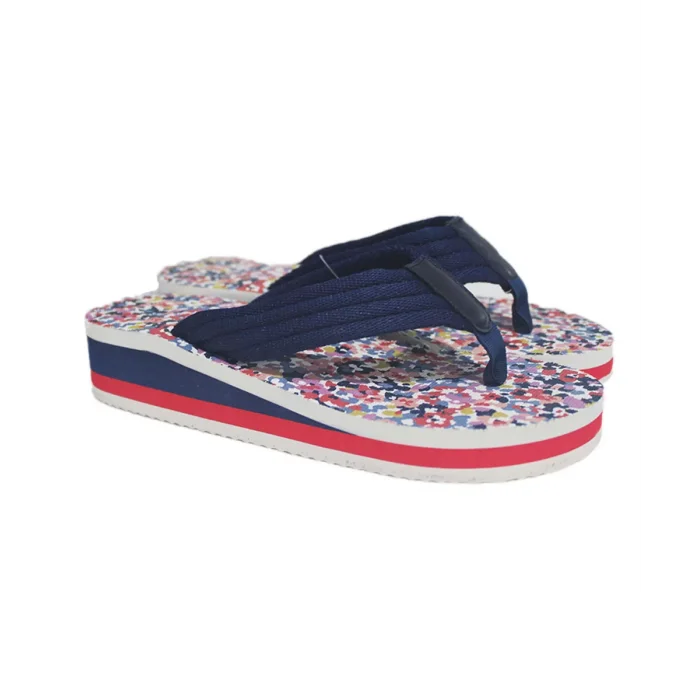 Hafif Yüksek Topuklu Parmak Arası Deniz Havuz Banyo Bahçe Kumsal Kadın Terliği 45016