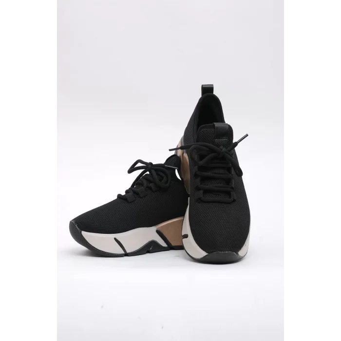 Kalın Taban Outdoor Kadın Sneaker Siyah Ayakkabı 45020