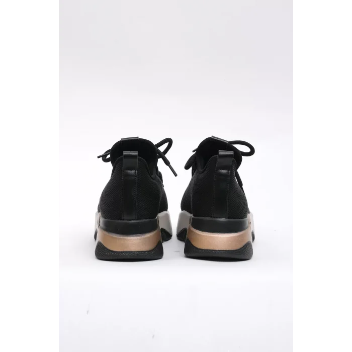 Kalın Taban Outdoor Kadın Sneaker Siyah Ayakkabı 45020