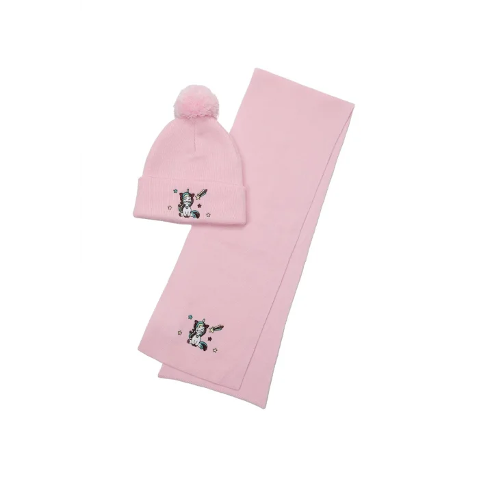 Kinetix UNICORN SET-G-2PR Pembe Kız Çocuk Atkı Bere 101207163003