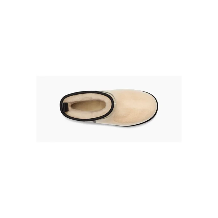 UGG Krem Kadın / Kız Bot 1113190 W Classic Clear Mini Natural / Black (naturel/sıyah)