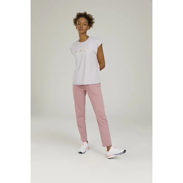 Lumberjack Ct1097 Amy Slogan Detailed 2fx Kadın Lila T-shirt