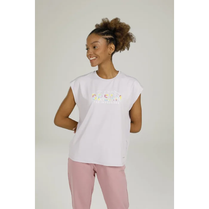 Lumberjack Ct1097 Amy Slogan Detailed 2fx Kadın Lila T-shirt