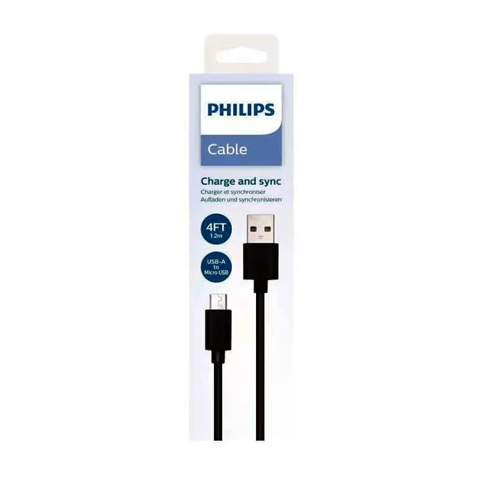 Philips Micro Type-A Charge and sync 4ft 1.2m Hızlı Şarj Kablosu