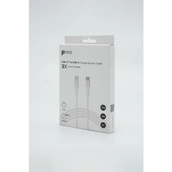 Preo Type-C Şarj Kablosu Charge & Sync Cable 3x more durable 1M Kablo