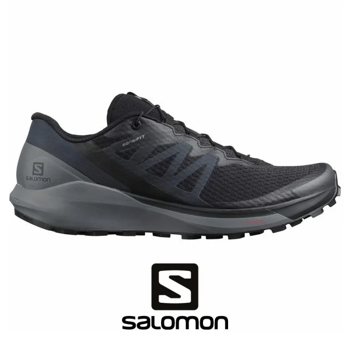 Salomon Sense Ride 4 Siyah Gri Arazi Erkek Koşu Ayakkabısı 412938