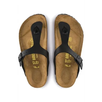 Gizeh Birko Flor Parmak Arası Unisex Geniş Kalıp Siyah Terlik