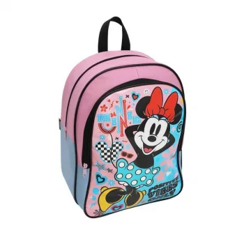 Disney Minnie Mouse Lisanslı Beslenmeli İlkokul Çantası Turkuaz Pembe Wide Positive
