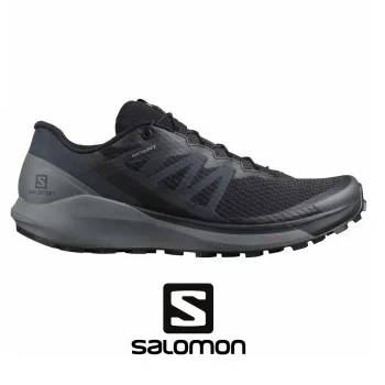 Salomon Sense Ride 4 Siyah Gri Arazi Erkek Koşu Ayakkabısı 412938