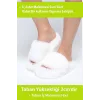 Hafif Eva Taban Peluş Terlik , Çeyizlik Kadın Beyaz Ev Terliği 45017