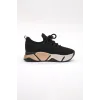 Kalın Taban Outdoor Kadın Sneaker Siyah Ayakkabı 45020