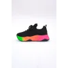 Kalın Taban Outdoor Kadın Sneaker Siyah Çok Renkli Ayakkabı 45020
