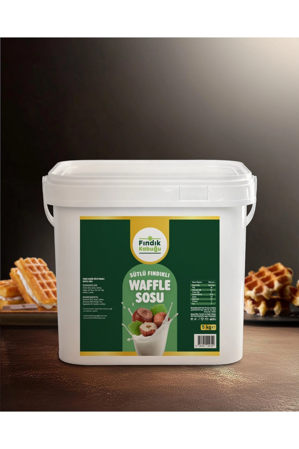 Fındık Kabuğu Sütlü Waffle Sos 5 Kg