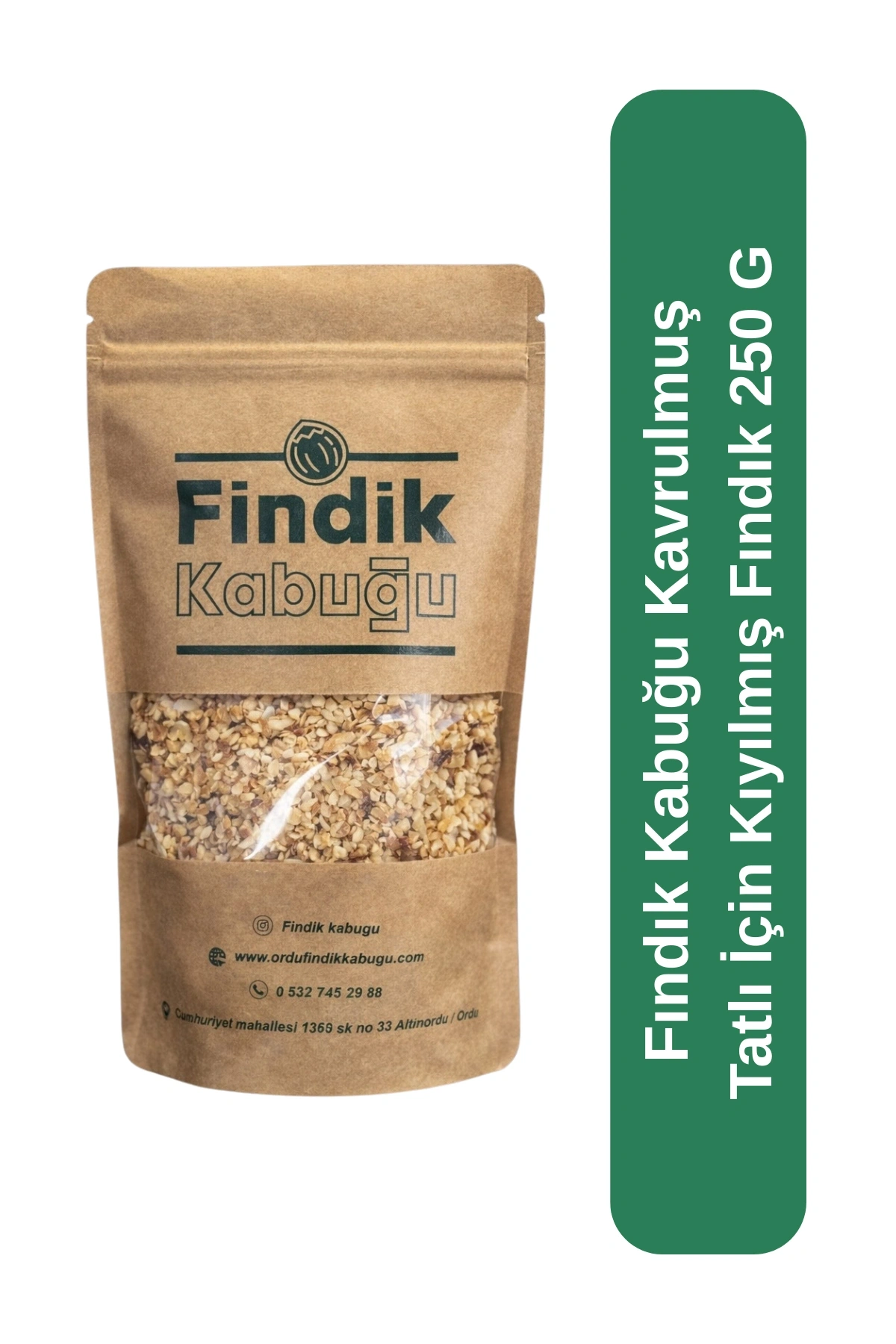 Fındık Kabuğu Kavrulmuş Tatlı İçin Kıyılmış Fındık 250 G