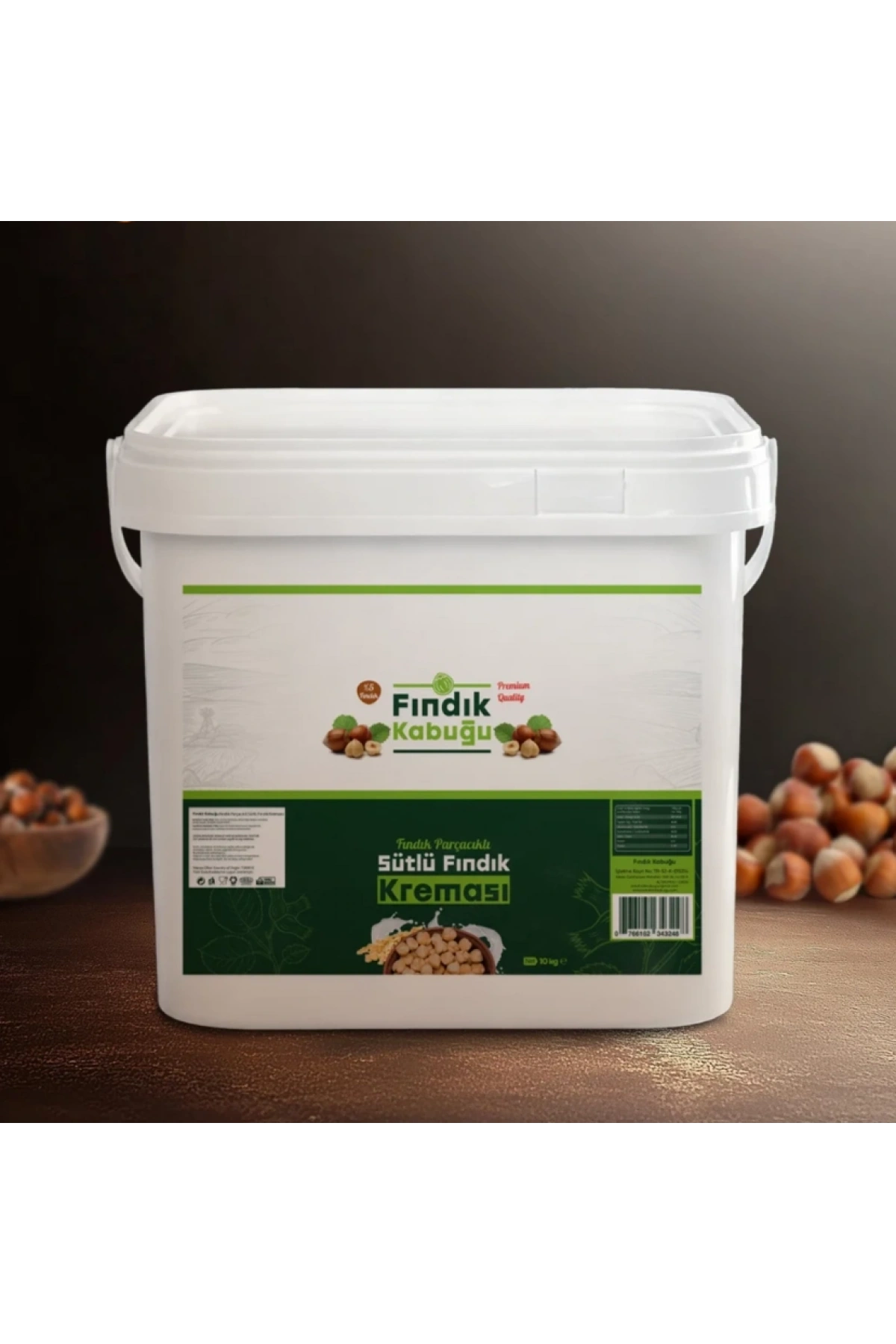 Fındık Kabuğu %5 Fındıklı Sütlü Krema 10 Kg