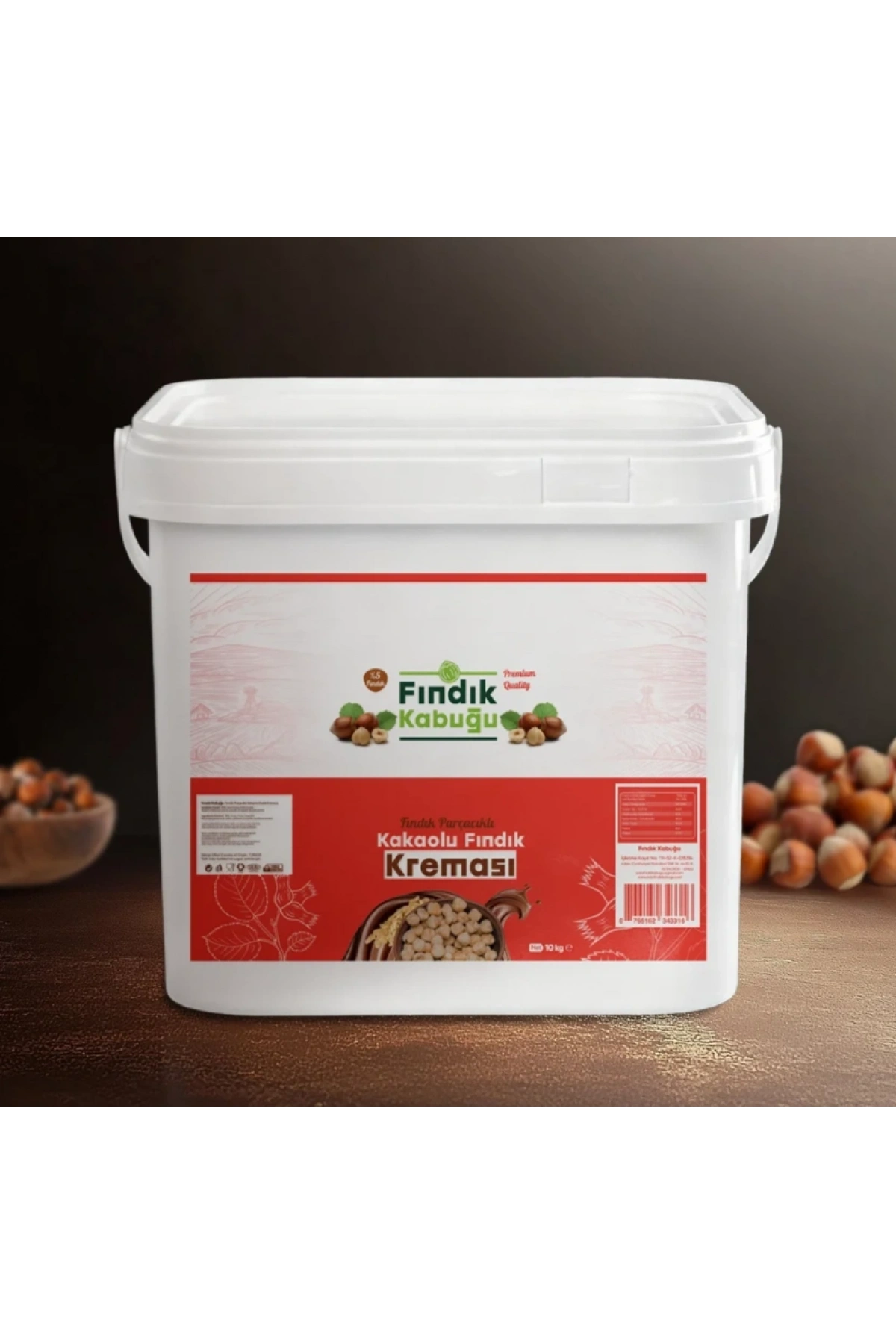 Fındık Kabuğu %5 Fındıklı Kakaolu Krema 10 Kg