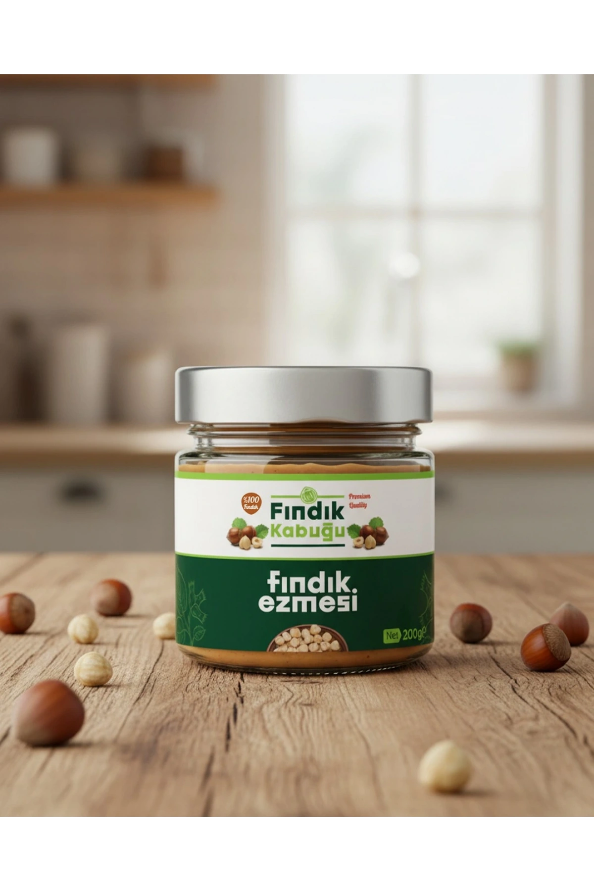 Fındık Kabuğu %100 Fındık Ezmesi 200 gr x 10 Paket