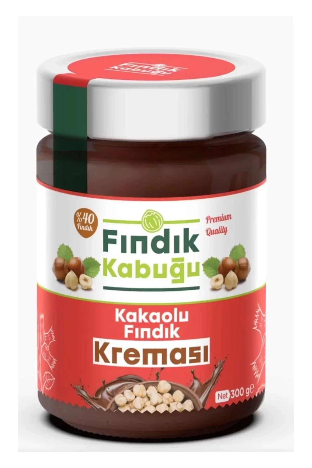 Fındık Kabuğu Kakaolu %40 Fındık Kreması 300 gr x 4 Paket