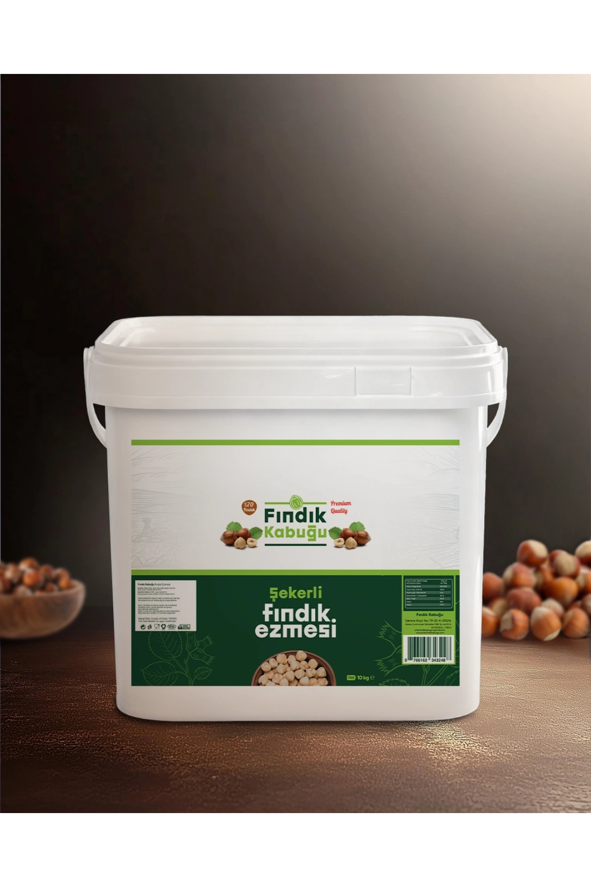 Fındık Kabuğu Şekerli %100 Fındık Ezmesi 10 Kg