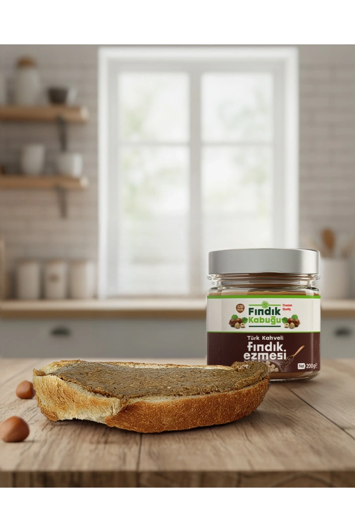 Fındık Kabuğu Türk Kahveli %70 Fındık Ezmesi 200 gr