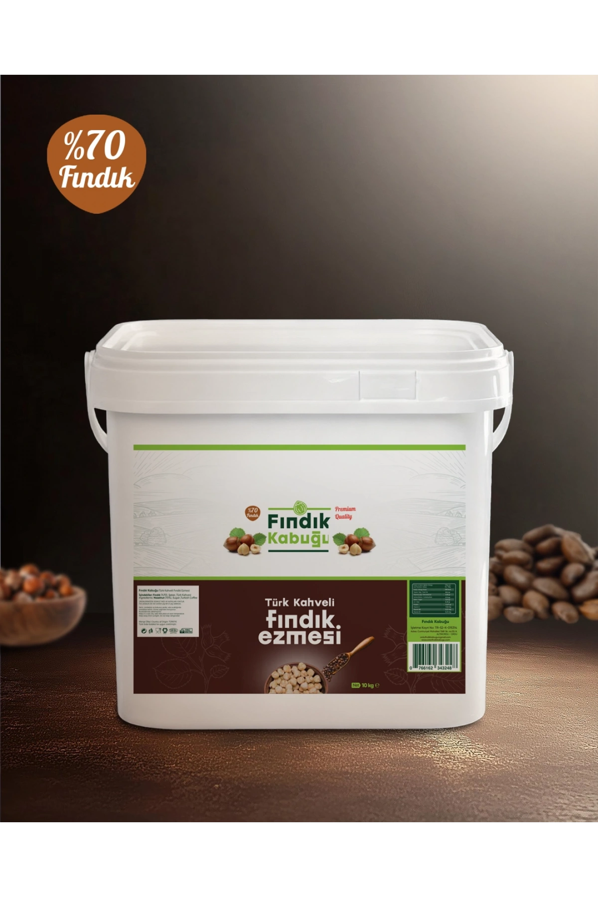 Fındık Kabuğu Türk Kahveli %50 Fındıklı Ezme 10 Kg