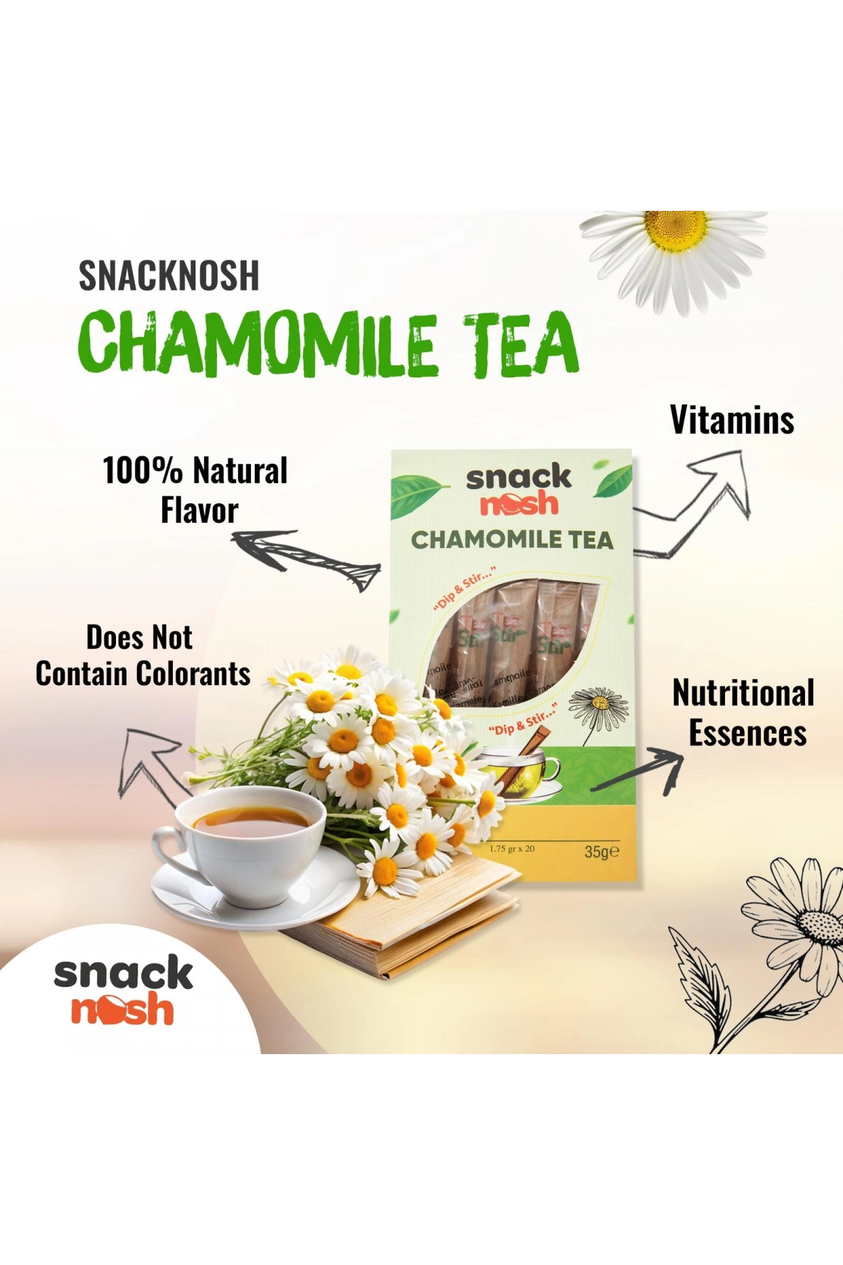 Snack Nash Stick Chamomile Tea 35 g x 20 Adet