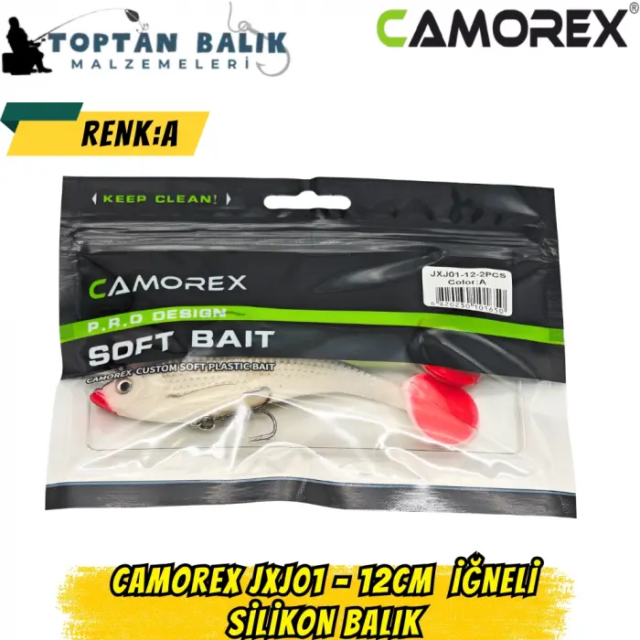 Camorex JXJ01 12cm 2li İğneli Silikon Balık (Renk: A)